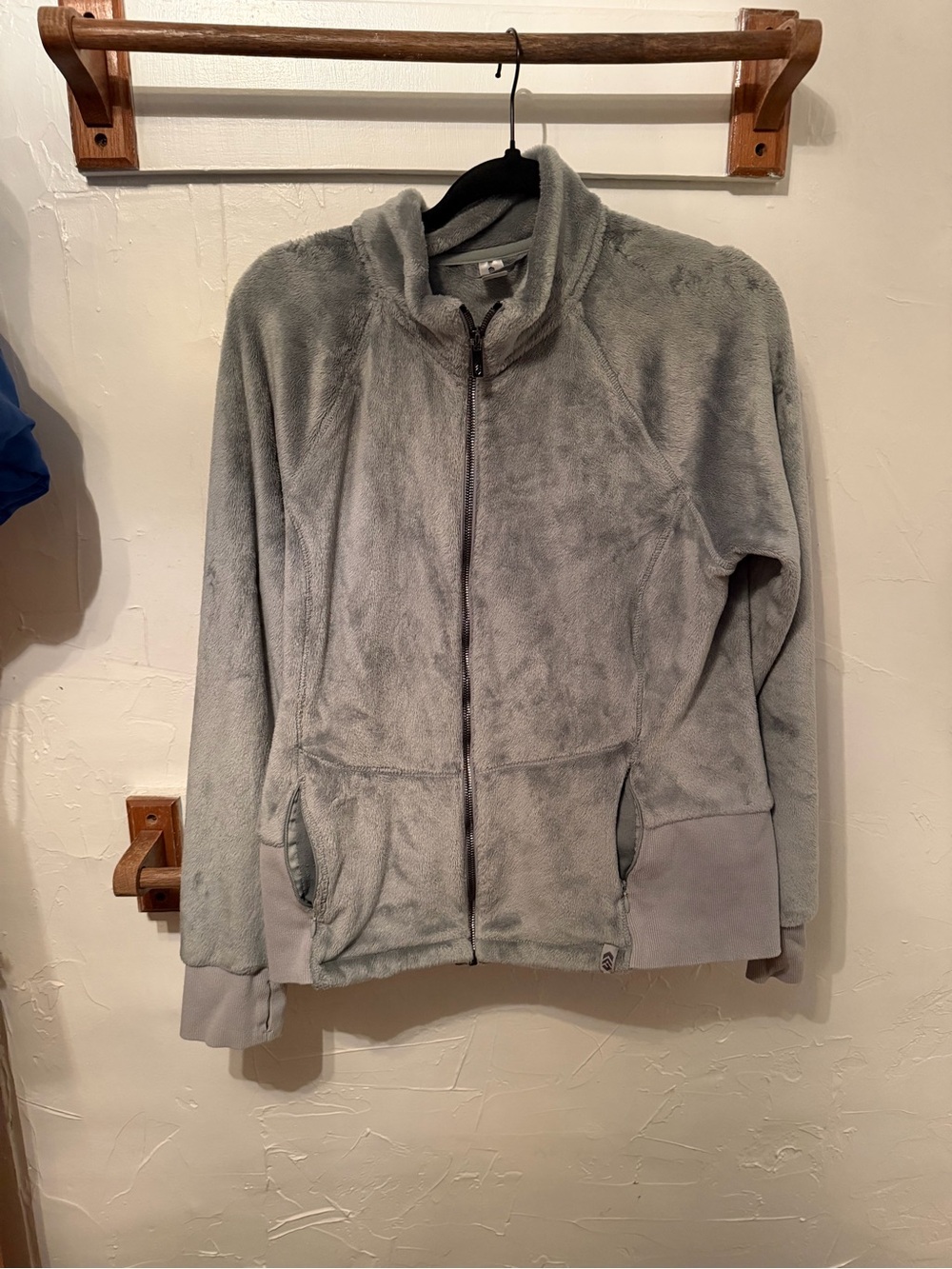 Free Country Light Gray Plush Full-Zip Jacket